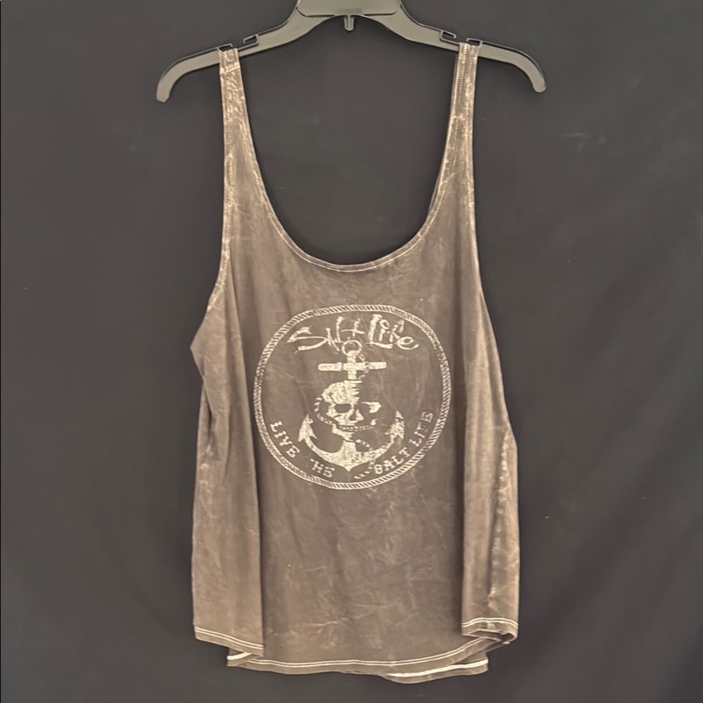 Salt Life Brown Graphic Tank Top